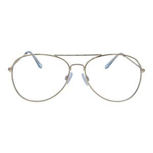 TWELVE Gold Aviator Frame, Blue Light Blocking Glasses, UV & Bluelight Filtering